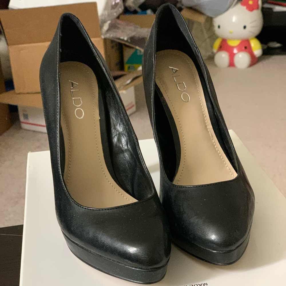 ALDO heels almond toes